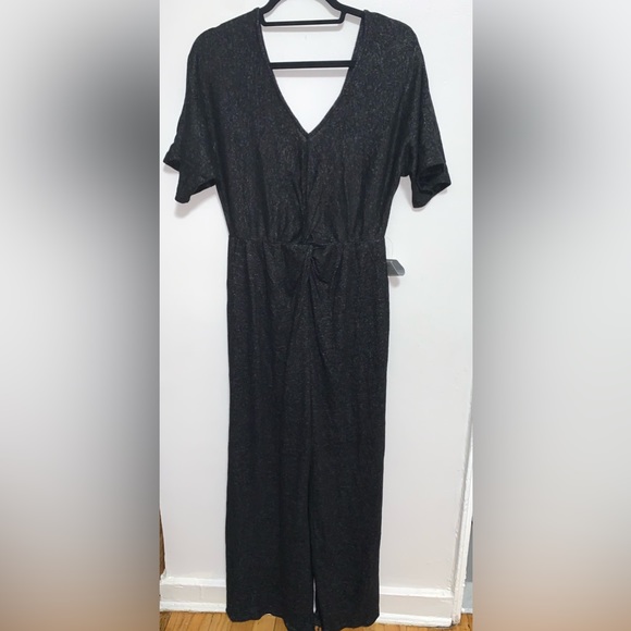 The Vanity Room Knit Twist Front V-neck Jumpsuit Size Large - Picture 2 of 7